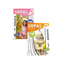 Paquete de 2 Libros de Sopas de Letras con Letra Grande, 1092 Ejercicios, Blanco y Negro Distripubli - details 0