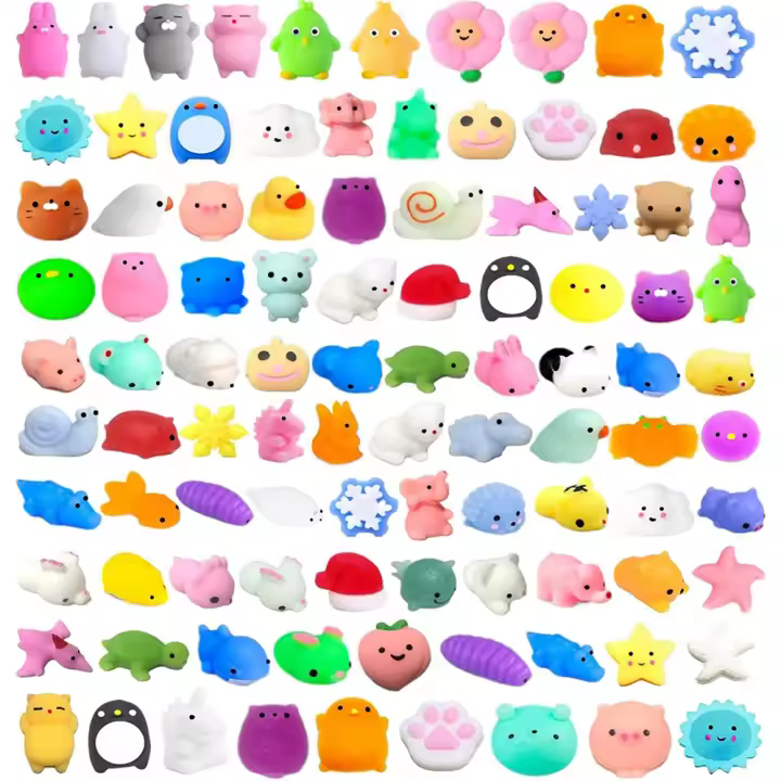 20Pcs Juguetes Squishy Mochi Mini Animales Kawaii Alivio Del Estrés Para Niños Y Niñas Regalos De Cumpleaños Fiesta Favors - 1