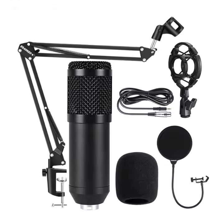 Merca9 - Kit de Micrófono Streaming USB para PC con Soporte y Filtro - 1