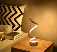 Lámpara de noche LED en Espiral de 12 W with Brillo Caliente y protección para los ojos, lámpara de Mesa LED/iluminación decorative para dormitorio y Sala de estar (Blanca) - details 1