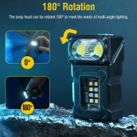 BORUiT EDCLinterna LED Recargable Tipo-C Con Clip Magnético Y Luz De Trabajo Rotación De 180 Grados Torcha Portátil Para Pesca Y Excursiones - details 1