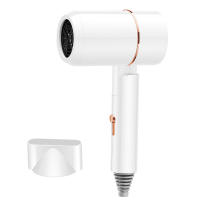 Secador de pelo plegable con Luz Azul, Aire Caliente y frío, para Residencias de Estudiantes, Automático, de Doble Voltaje, Profesional, de Alta velocidad, Con Iones negativos, de viaje, de Seco rápido, Silencioso, control tÃ©Rmico y Boquilla (Blanco). - details 1