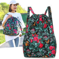 Mochila De Mujer Con Cordón Gran Capacidad Ligera Minimalista Portátil Para Compras Y Viajes Estilo Casual Sólido - details 2
