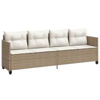 vidaXL Tumbona con cojines ratán sintético Negro y crema, Marrón y crema, Gris Sillas de Exterior Ideal para jardín, playa, piscina, terraza Tumbona Piscina Tumbonas Playa Tumbonas Jardín Exterior - details 1