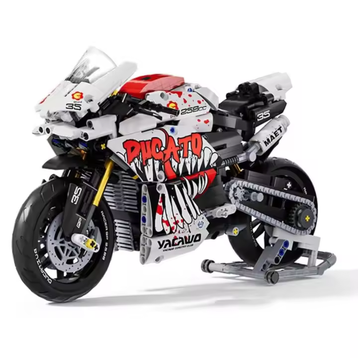 Conjunto De Bloques De Construcción De Motocicleta Tecnica Serie V4 Modelo De Moto Super Motorbike Kit De Juguetes Técnicos Para Niños Regalos Para Chicos - 1