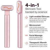 Dispositivo De Levantamiento Facial EMS Microcorriente Con Lámpara Roja Y Masajeador De Ojos Y Cuello Para Rejuvenecimiento De Piel Y Antiarrugas Recargable USB - details 0