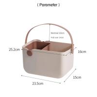 Cesta De Almacenamiento Multifuncional Para Baño Portátil Y Viajes Al Aire Libre Caja De Cosméticos Con Drenaje Para Playa Y Picnics - details 1