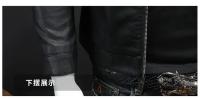 Chaqueta De Cuero PU Para Hombre Estilo Motociclista Streetwear Béisbol Outdoor Bomber Casual Para Otoño Windbreaker Masculino - details 15