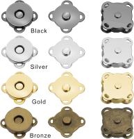 16 juegos de botones magnéticos para coser, 14mm cierres magnéticos sujetadores botones a presión costura en broches para monedero bolso cartera DIY artesanía - details 3