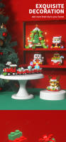 Regalos De Navidad Bloques De Construcción Micro Síntomas De Santa Claus Y Reňdeiros Juguete De Artesanía Para Niños Decoración De Mesa - details 1