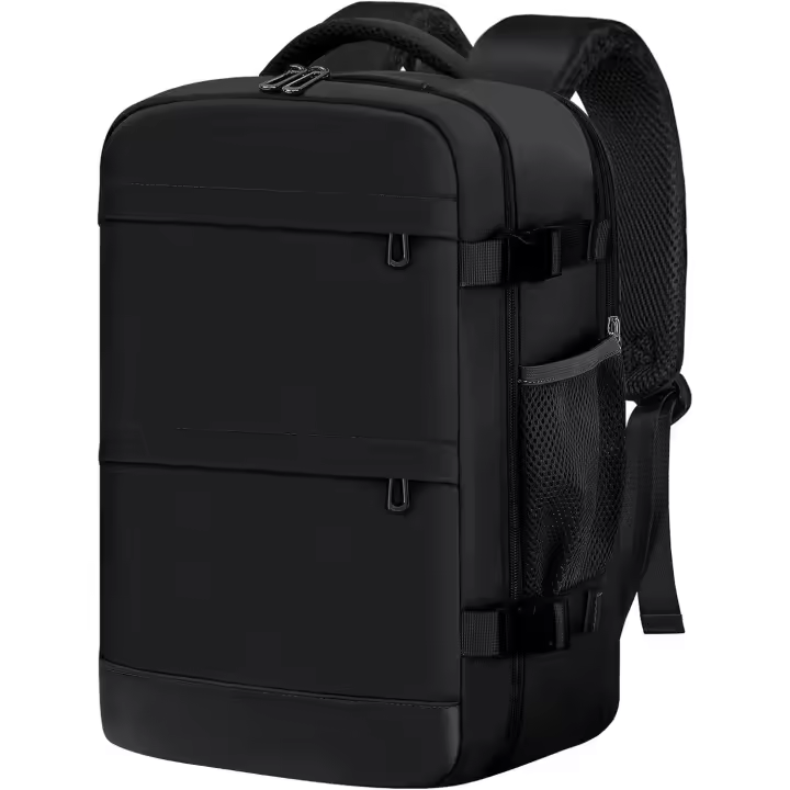 Mochila Viaje Cabina Avion 40x20x25 para Ryanair - Ordenador Portátil 14 Pulgadas Maletas de Cabina 20L Pequeña Equipaje de Mano para Negocios y Ocio (Negro) - 1