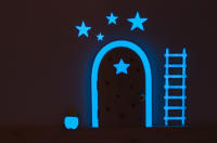 Qué Kawaii® Kit Ratoncito Pérez MÁGICO - Puerta y Escalera de Madera Mágicos - Caja Guarda Dientes - Plato Ratón y Quesito - 4 Estrellas Fotoluminiscentes - 6 Certificados Oficiales - details 1