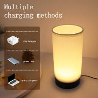 Lámpara De Escritorio Minimalista Moderna Con Luz Cálida De TelaInterruptor USB Para DormitorioAmbiente De Sala Y Estudio - details 2