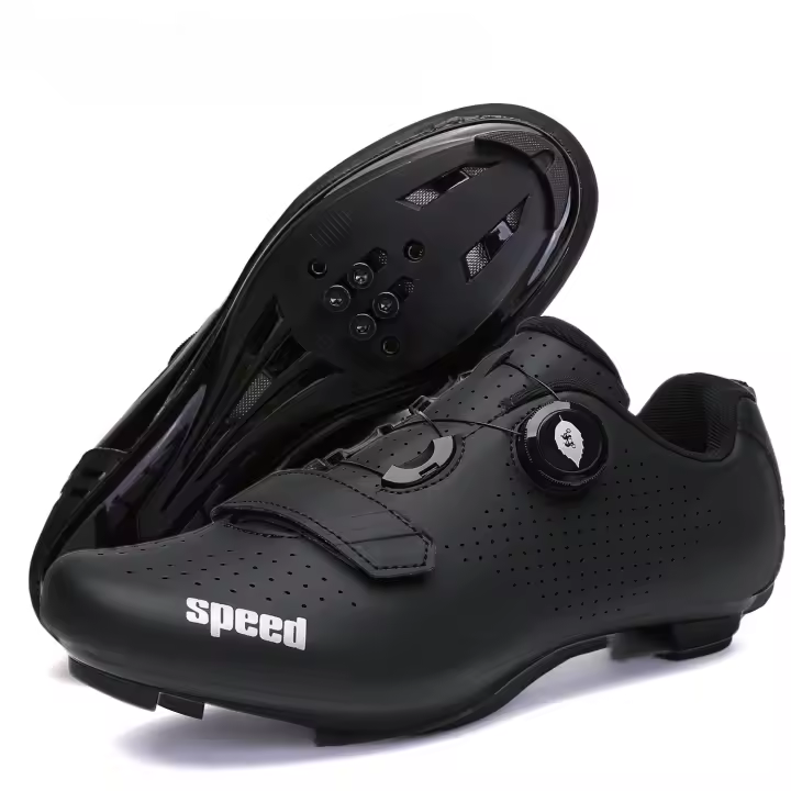 Zapatos De Ciclismo Profesionales Para Hombres MTB Con Cierre Self-Locking Zapatillas De Bicicleta Al Aire Libre Ultraligeros Para Carreras En Carretera Con Placa SPD - 1