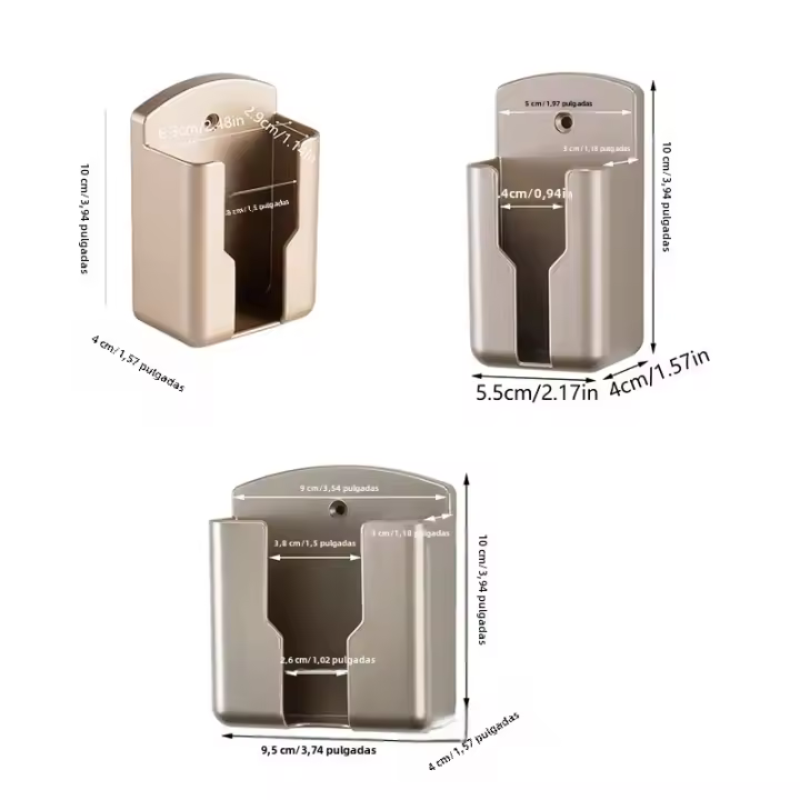 Soporte De Control Remoto Para Pared Caja De Almacenamiento Para Cosméticos Y Teléfonos Móviles Adhesivo Para Baño Y Hogar - 1