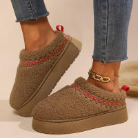 Nuevos Zapatos De Lana Para Mujer 2024 Botas De Nieve De Plataforma Calientes Botillas Antideslizantes Para Exteriores Zapatos Con Lantejuela De Nubuck Suela De TPU Adecuados Para Invierno - details 4