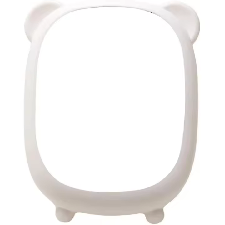 Espejo de maquillaje de mesa para niñas con soporte ajustable (blanco) - 1