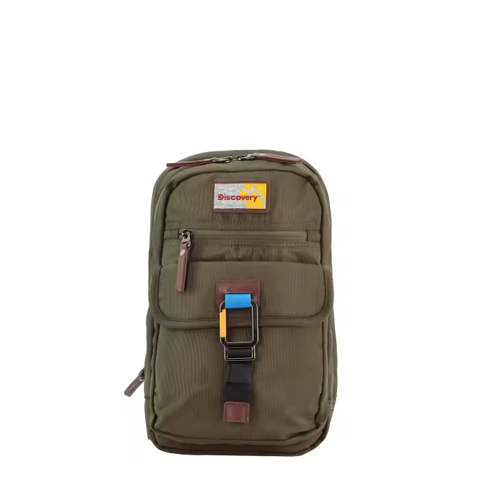 Mochila Lateral DISCOVERY Icon en color verde Recycled Pet 8L - 1