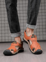 Sandalias De Verano Para Hombre Zapatos Planos Casuales Cómodos Y Antideslizantes Sandalias De Playa Ligeros Con Cordones Material Superior De Cuero Artificial Y Suela EVA - details 0