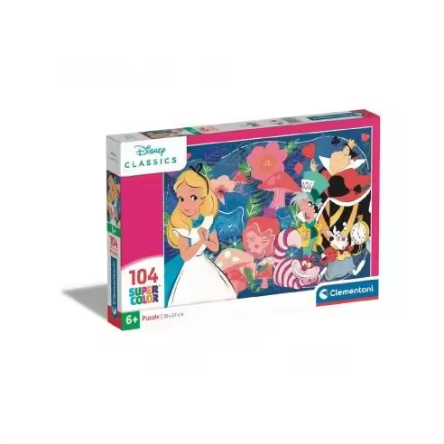 PUZZLE 104-PIEZAS DISNEY ALICE CLEMENTONI Raíz EDADES EDAD DE 3 A 6 AÑOS Todos los juguetes PUZZLES NIÑOS - 1
