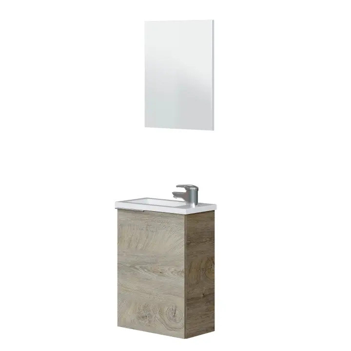 Duehome - Mueble de baño Compact 40 con espejo y lavabo - 1
