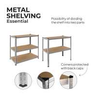 Ociodual Estantería Metálica Essential Plata 180x90x40cm - details 2