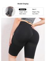 Shorts De Yoga Para Mujer Cintura Alta Elástica Control Abdominal Levantamiento De Glúteos Ruched Talla Grande Gimnasio Compresión - details 1