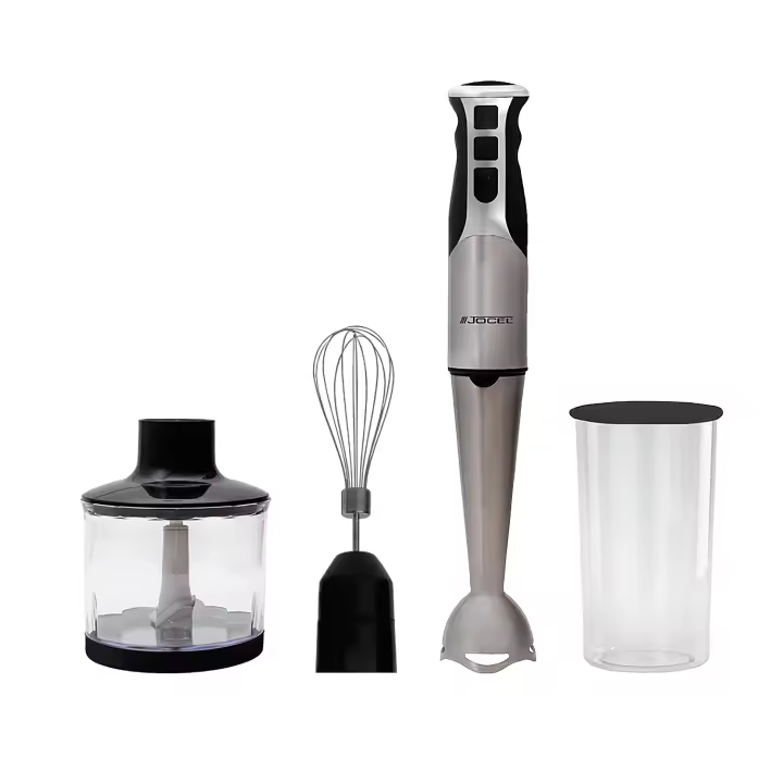 DAM. Batidora de 800W con tres velocidades. Incluye picadora, amasador y taza con tapa. 6,5x6,5x38,5cm - 1