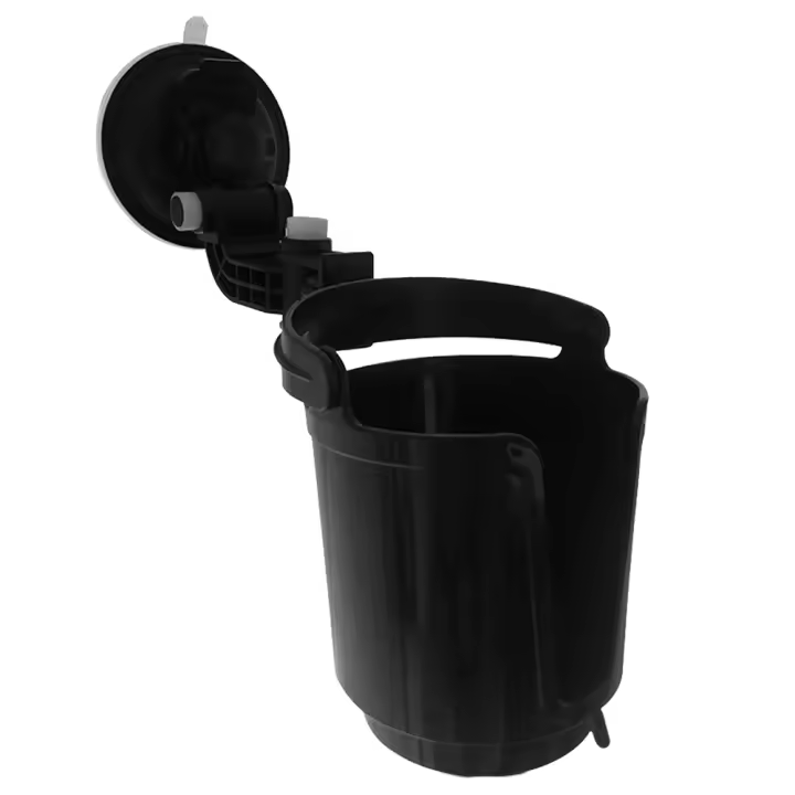 Soporte De Bebida Ajustable Para Coche Soporte De Taza De Ventosa Para Bebida Y Teléfono Móvil Parte De Automóvil ABS Negro/Blanco - 1