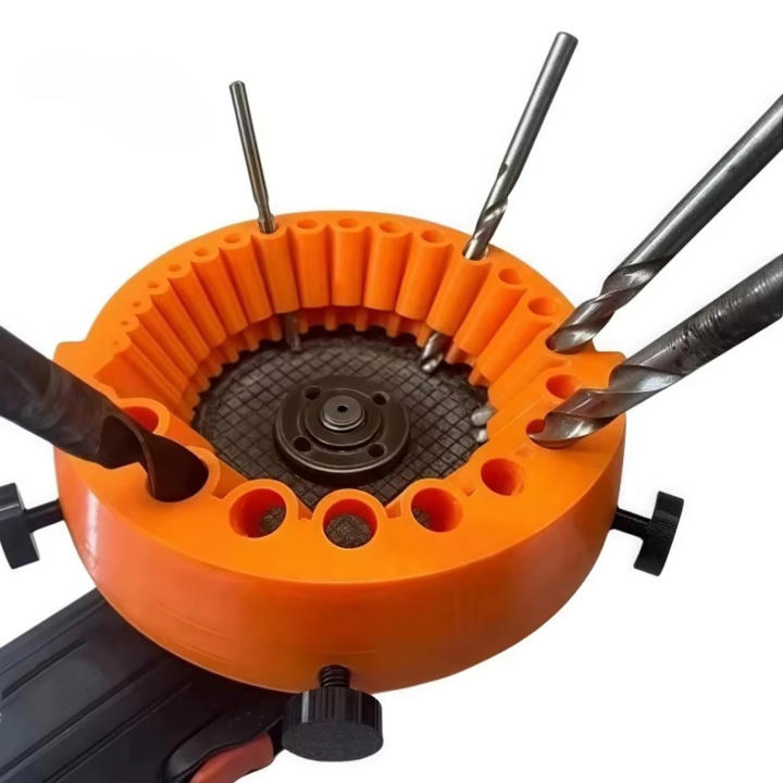 Anti-Stripping Angle Grinder Drill Bit Sharpener 2-13mm 20 Holes with Metal Thread Inserts Fit 125mm Grinders Renew Old Bits