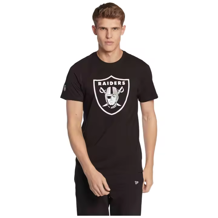 Camiseta de Manga Corta New Era Oakland Raiders para hombre en color negro - 1