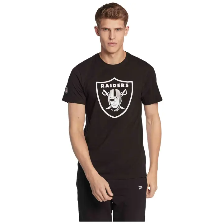 Camiseta de Manga Corta New Era Oakland Raiders para hombre en color negro - 1
