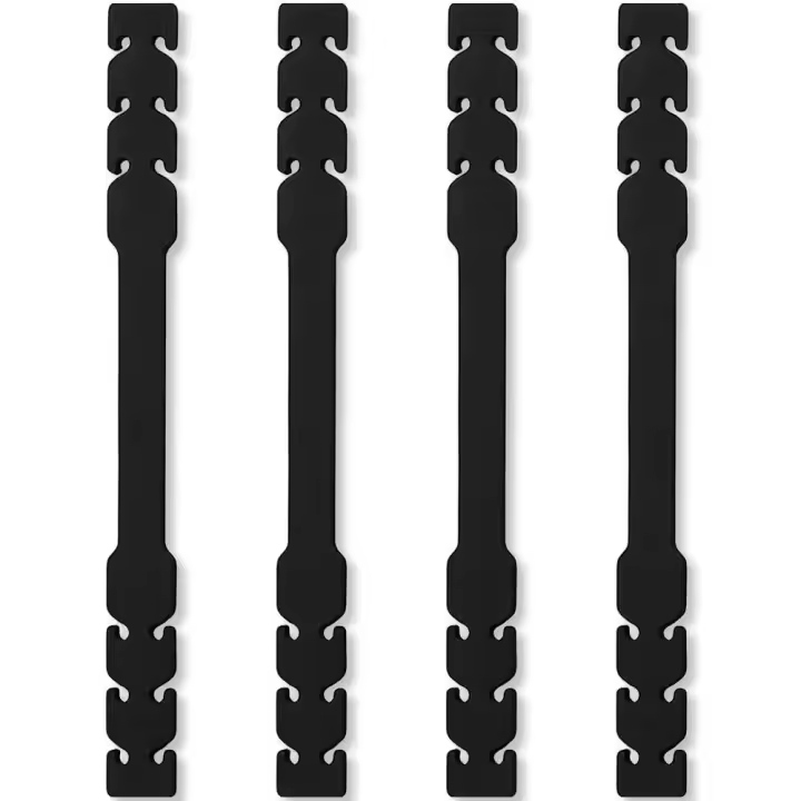 Ociodual 4 Salva Orejas Extensores Elásticos Flexibles Negras para Mascarilla Ajustables Antipresión Ganchos de Silicona Goma - 1