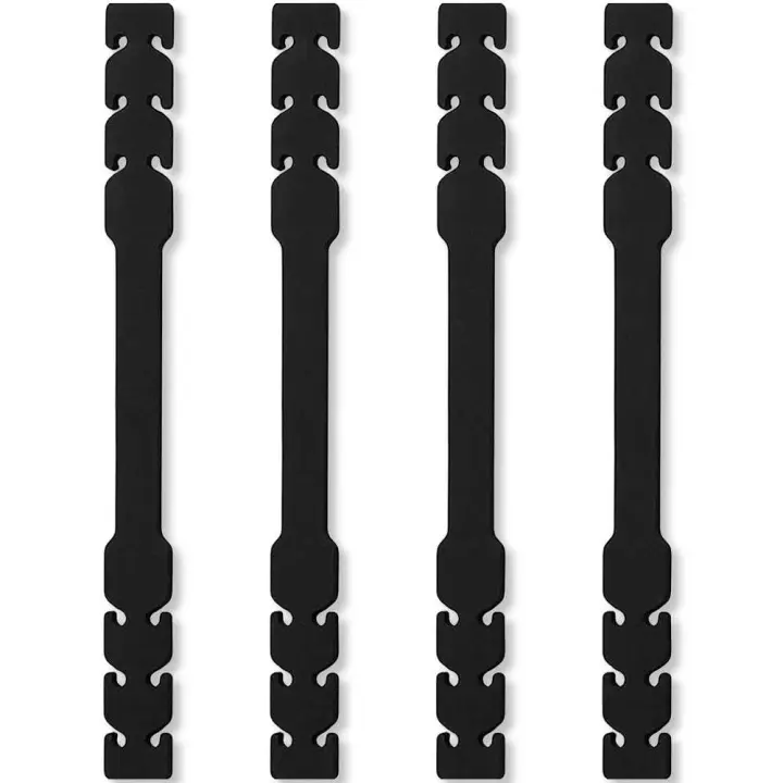 Ociodual 4 Salva Orejas Extensores Elásticos Flexibles Negras para Mascarilla Ajustables Antipresión Ganchos de Silicona Goma - 1
