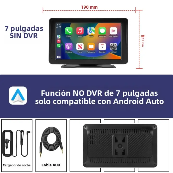 Reproductor Multimedia Portátil De 10 Pulgadas Para Coche Con Pantalla Táctil Universal Carplay Android Auto Display Para Apple CarPlay - 1