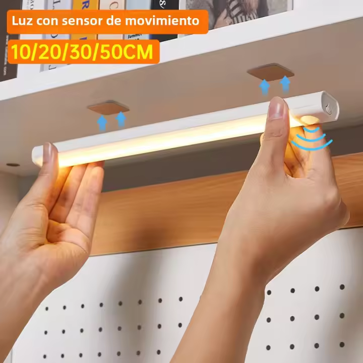 Luz Nocturna LED Con Sensor De Movimiento Recargable Por USB Para Armario Escaleras Y Cocina Luz De Emergencia Rectangular Incluye Batería - 1