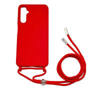 Mercachip Carcasa silicona con cuerda Samsung A05S, Case  protección antigolpe móvil color turquesa, morado, negro y rojo - details 2
