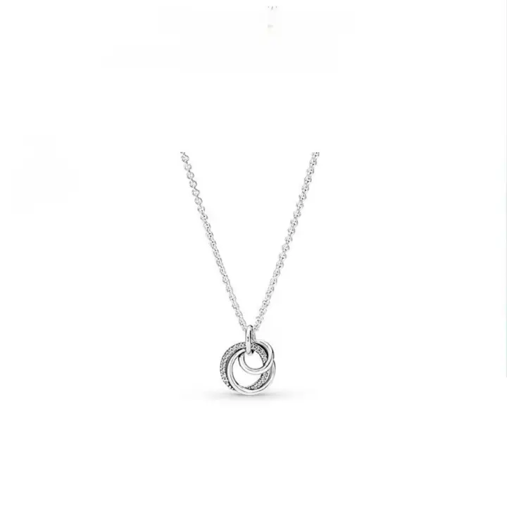 Pandora Collar con colgante de amor eterno en plata 925, regalo de cumpleaños para novia,Incluye Caja Original - 1