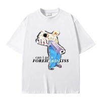 Camiseta Gráfica De Esqueleto Con Beso En La Frontal Diseño Divertido Para Hombres Y Mujeres Algodón Puro Camiseta Casual De Verano - details 2