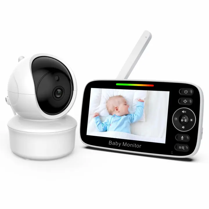 Vigilabebés, Pantalla LCD de 4,3'' y Cámara Vigilabebés de 2100mah, Vigilabebés con VOX, Visión Nocturna, Comunicación Bidireccional - 1