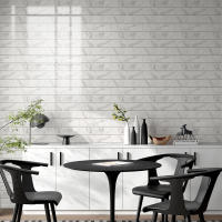 Pegatinas De Pared Self-Adhesive Imitación De Azulejos Cristalinos Blancos 16 Piezas Resistente Al Agua Y Humedad Estilo Clásico Para Decoración Del Hogar - details 2