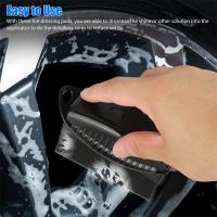 2/4pcs Esponja De Limpieza Para Ruedas De Coche Cepillo De Limpieza De Neumáticos Accesorios De Detalle De Plástico Para Limpieza Y Cera De Pulido Tamaño 12X5.5X7cm Color Negro - details 2