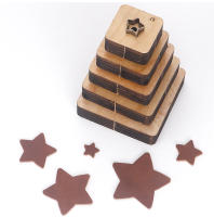 Molde De Corte De Cuero Sakura Y Estrellas De Cinco Puntos Con Regla De Acero Herramienta De Manualidades DIY Tamaño 2.5-5.5 Cm - details 8