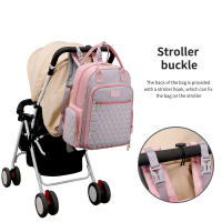 Moda Momia Bolsa de gran capacidad madre y el bebé Bolsa multifuncional de mano impermeable pañal Bolsa Hambros mochilas - details 3