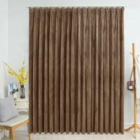 vidaXL Cortina Opaca con Ganchos 290x245 cm Terciopelo Casa Estilo Color Azul oscuro,  Beige,  Crema y mas - details 1