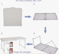 Mesa Plegable De Camping,Mesa Plegable de aluminio y madera, Mesa Portátil Plegable con Carga de 50 kg, Mesa Multiusos , 120cm*60cm con taburete o sin  , para Picnic, Camping al Aire Libre - details 3