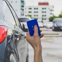 Banner - Funda silicona mando llave del coche 4 botones compatible con Renault y Dacia azul