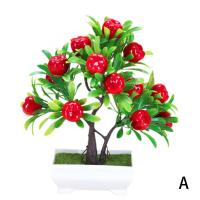 Planta Artificial De Bonsái De Frutas Con Naranja Manzana Limón Decoración Para El Hogar Y Sala De Estar Arbolado Falso De Tamaño Pequeño - details 11