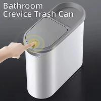 Bandeja De Cocina Ecológica De Plástico Con Tapa Silenciosa Y Ahorradora De Espacio Para Baño Recipiente De Basura Creativo Para El Hogar Con Ranura - details 5