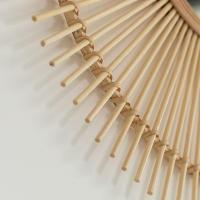 ARISE SHOP-Espejo Espiral de Bambú,Espejo de pared colgante creativo natural forma redonda para sala de estar 63cm - details 2
